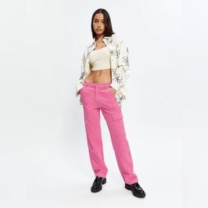 Reformation Pink Bailey Utility Jeans